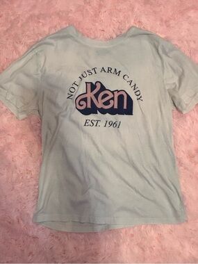 Ken Logo Graphic Tee in Light Blue and Pink